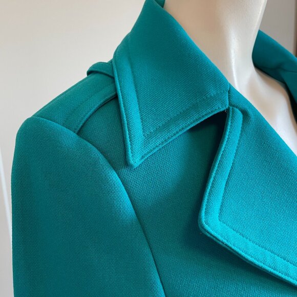 Bellefleur COLET Nordstrom Double Breasted Poly Blend Crop Moto Blazer Blue XS - Picture 5 of 14